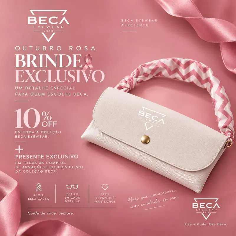 Outubro Rosa: brinde exclusivo e 10% de desconto.