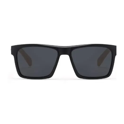 Óculos quadrado com haste de bambu A20288P, modelo de frente
